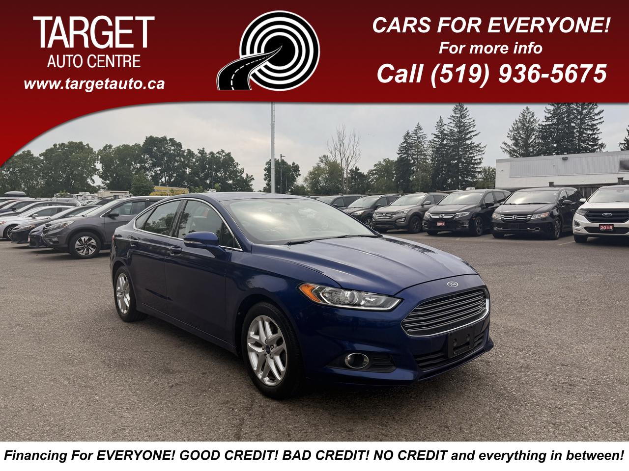 Blue 2013 Ford Fusion Sedan Front-Wheel Drive