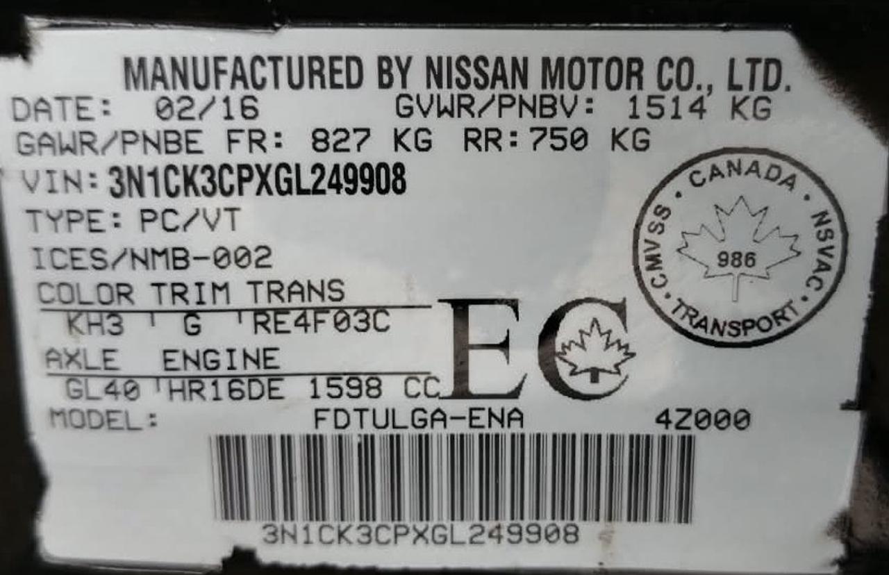 2016 Nissan Micra SV Photo