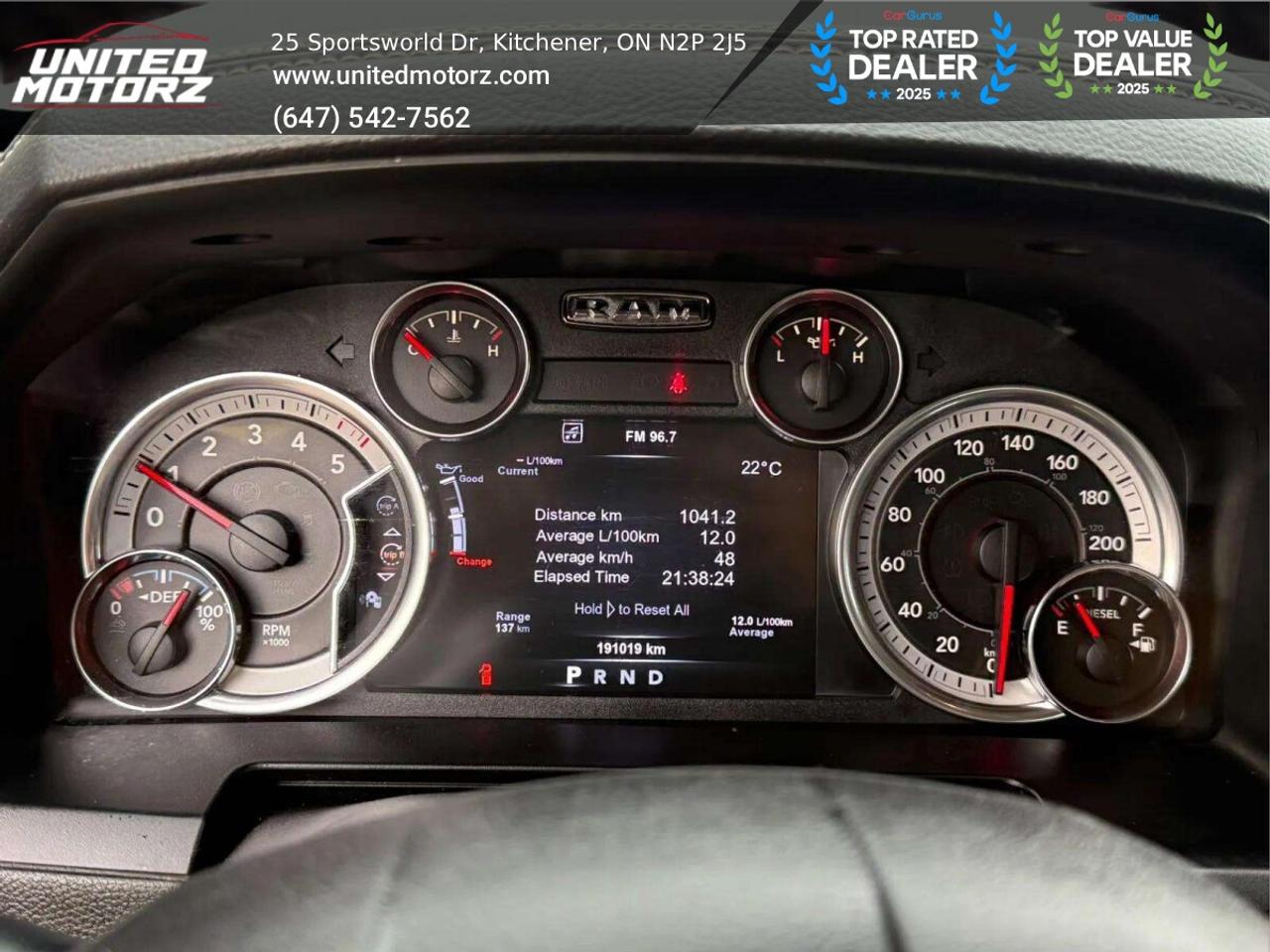 2017 RAM 1500 Laramie ECO DIESEL CREW CAB 4WD 3.0L~CERTIFIED Photo