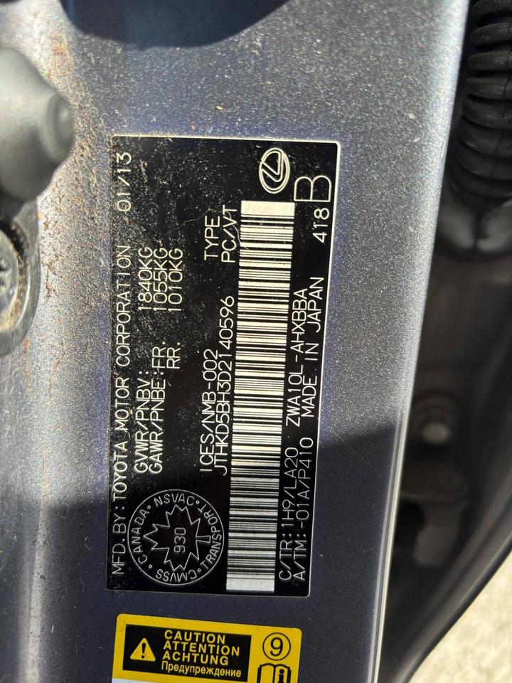 2013 Lexus CT 200h FWD 4dr Hybrid Photo