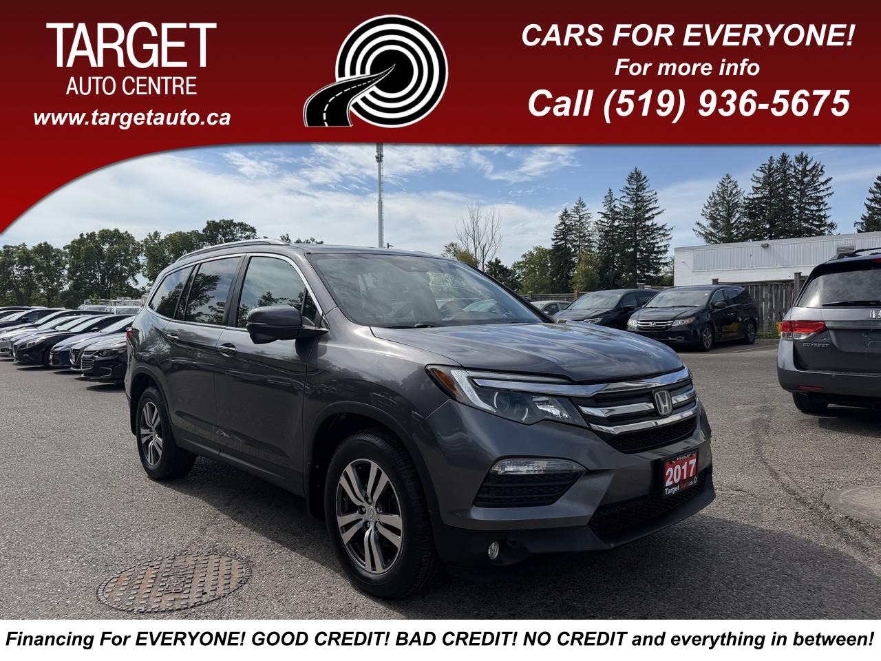 Gray 2017 Honda Pilot SUV / Crossover All-Wheel Drive Automatic