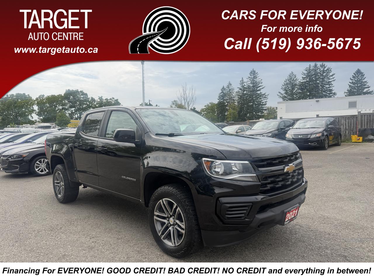 Black 2021 Chevrolet Colorado Pickup Truck Four-Wheel Drive Automatic
