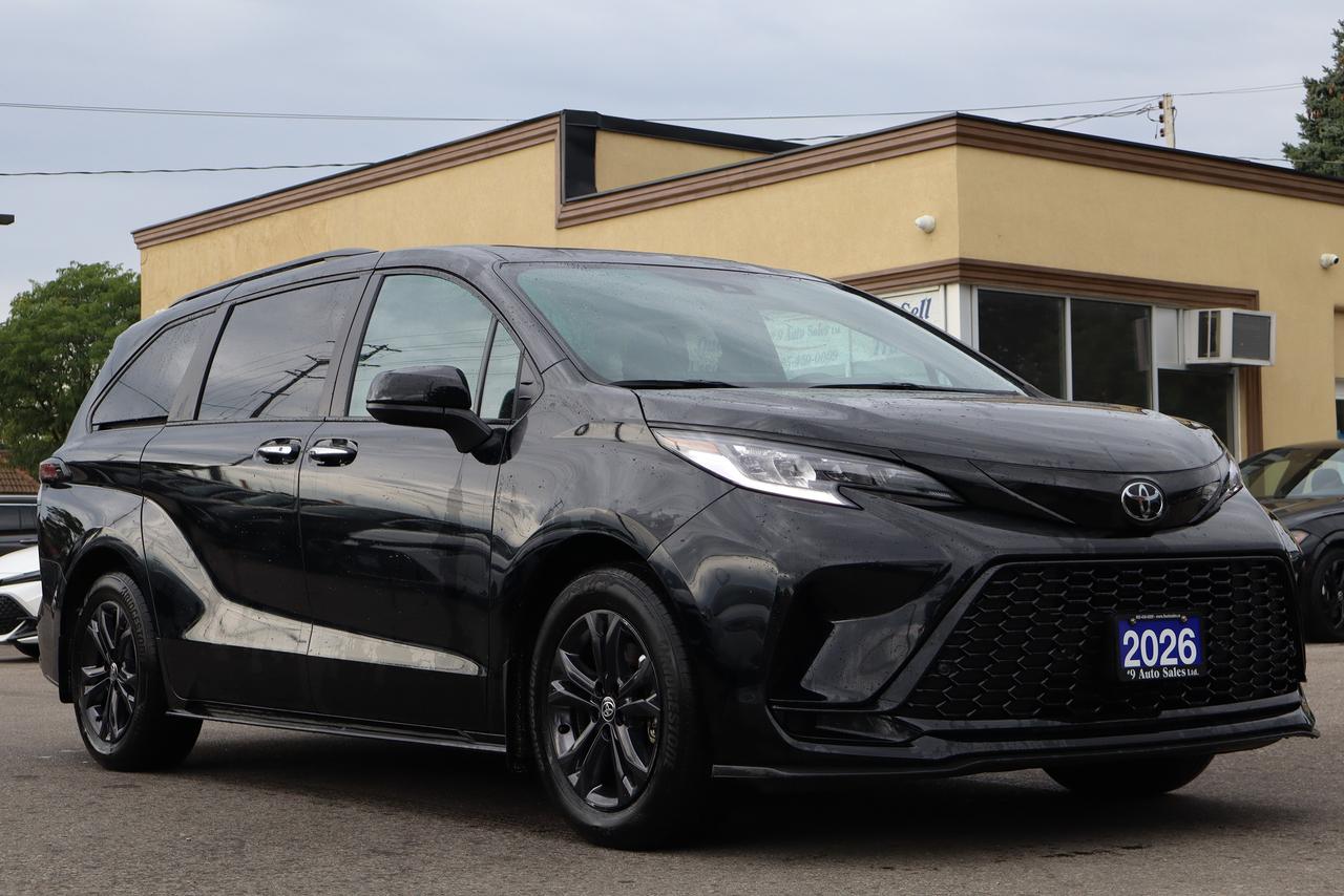 Black 2026 Toyota Sienna Minivan All-Wheel Drive Continuously Variable Transmission