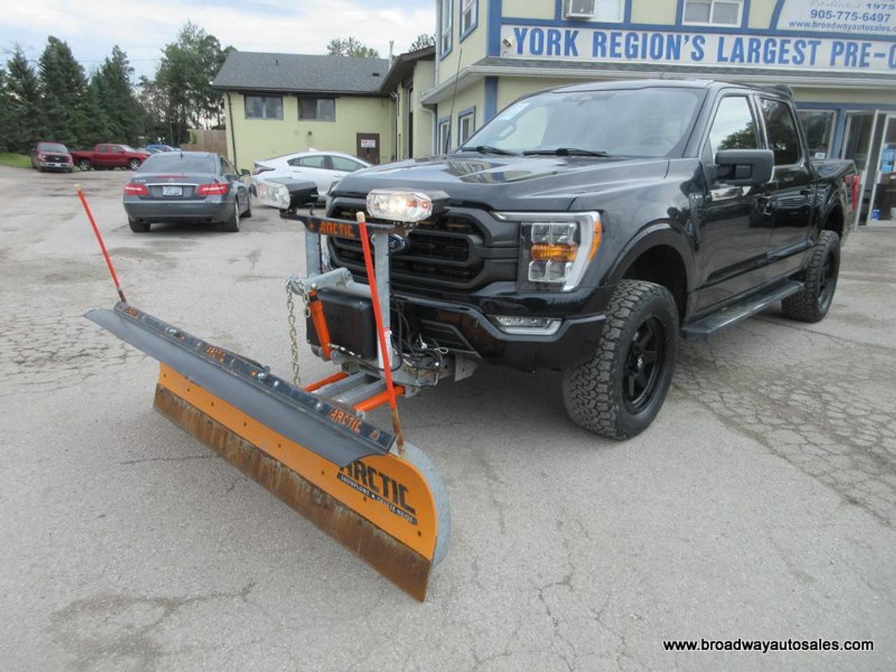 2022 Ford F-150 WINTER-READY XLT-MODEL 5 PASSENGER 5.0L - V8.. 4X4.. CREW-CAB.. SHORTY.. ARCTIC-STRAIGHT-PLOW.. HEATED SEATS.. BACK-UP CAMERA.. BLUETOOTH SYSTEM..
