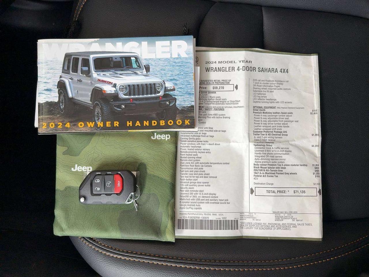 2024 Jeep Wrangler Sahara | Leather | 12.3" NAV | Alpine | Tow | 4X4 Photo