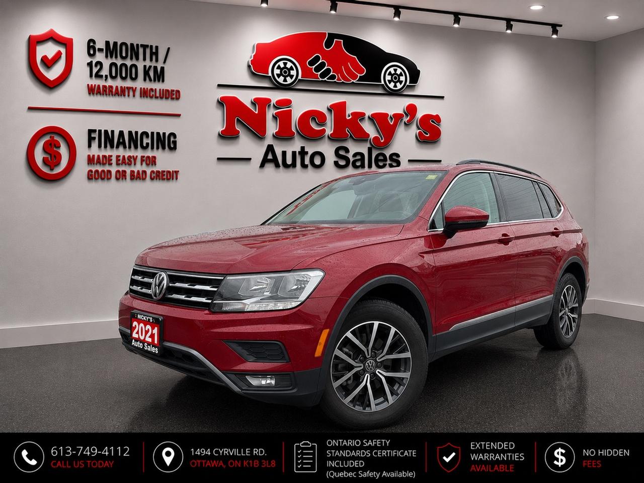 2021 Volkswagen Tiguan COMFORTLINE 4MOTION AWD - NAVI - LEATHER - R.CAM! Photo0