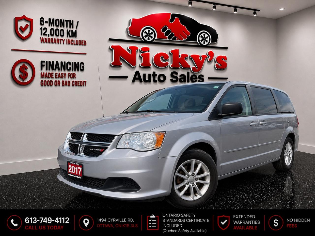 2017 Dodge Grand Caravan SXT - 7 PASSENGER - REAR DVD - R.CAM - RUST PROOFE Photo0
