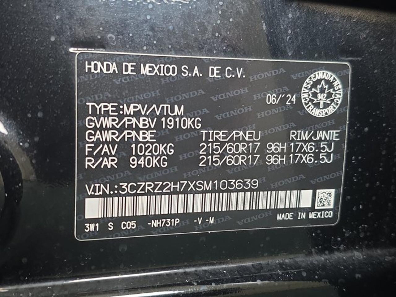 2025 Honda HR-V EX-L Photo