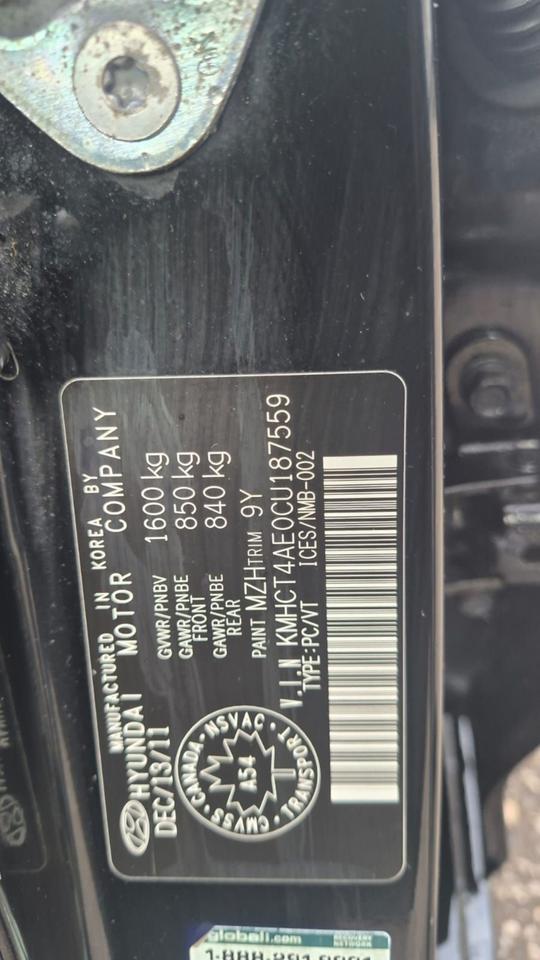 2012 Hyundai Accent GL, SEDAN, AUTO, ONLY 95KMS, 4 CYLINDER, CERTIFIED Photo