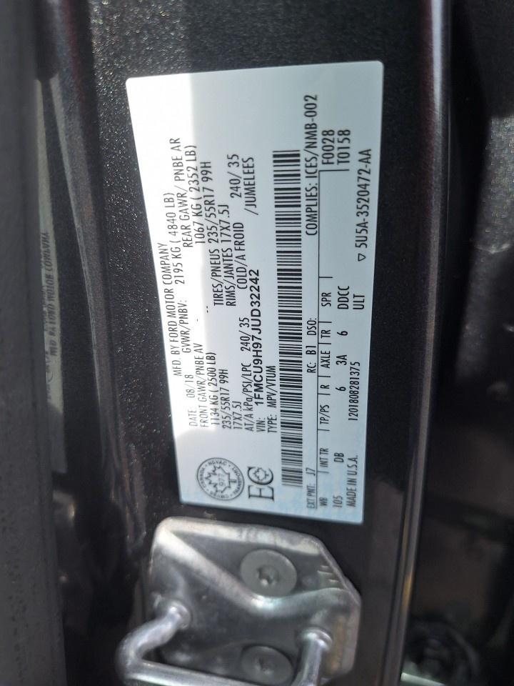 2018 Ford Escape SEL 4WD Photo