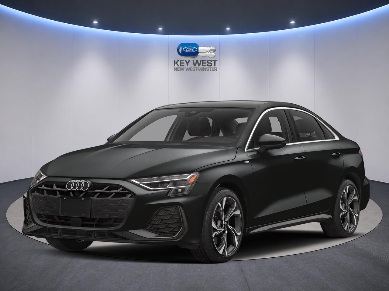 Black 2025 Audi A3 Sedan Automatic