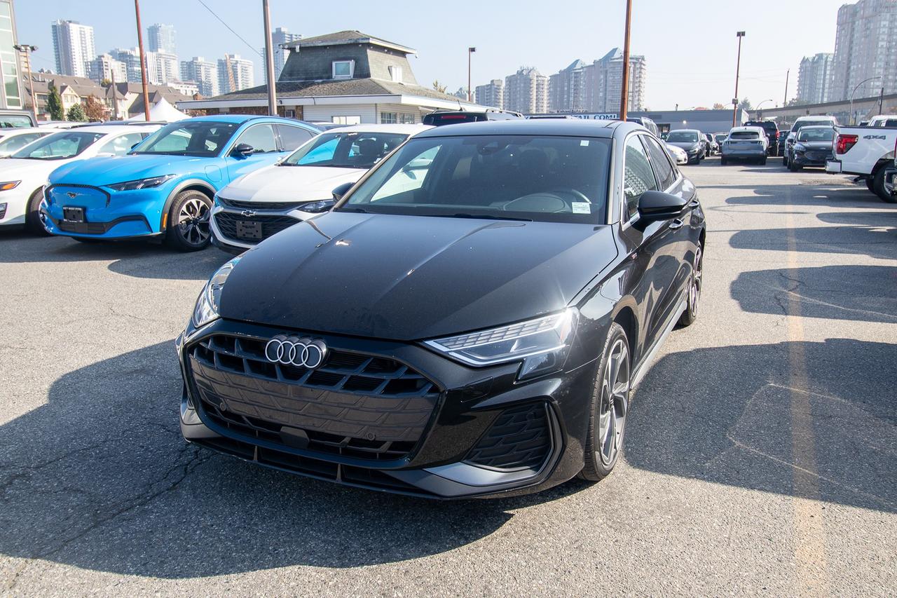 Black 2025 Audi A3 Sedan  Automatic