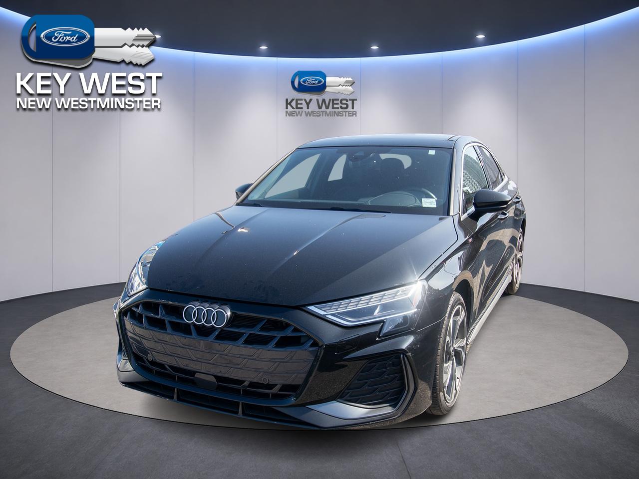 Black 2025 Audi A3 Sedan Automatic