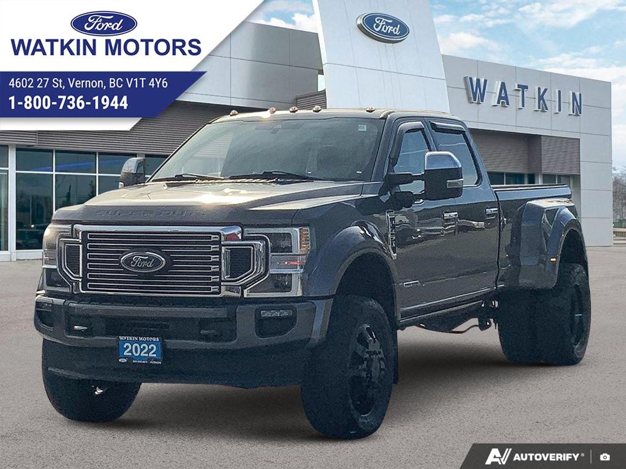Carbonized Gray 2022 Ford F-450 Super Duty Pickup Truck Four-Wheel Drive Automatic