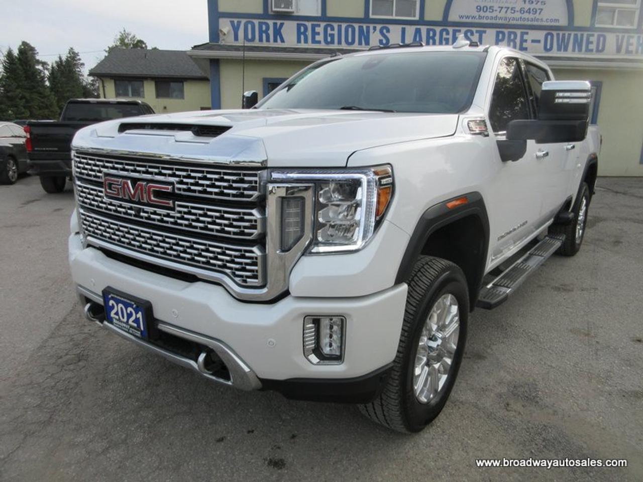 2021 GMC Sierra 2500 3/4 TON DENALI-PACKAGE 5 PASSENGER 6.6L - DURAMAX.. 4X4.. CREW-CAB.. 6.6-FOOT-BOX.. POWER SUNROOF.. LEATHER.. HEATED/AC SEATS.. POWER MIRRORS..