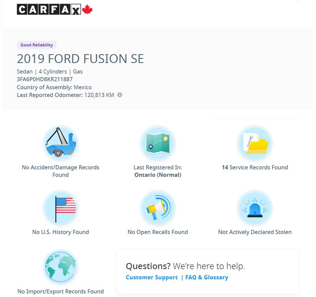 2019 Ford Fusion SE+CLEAN CARFAX+APPLEPLAY+A/C Photo