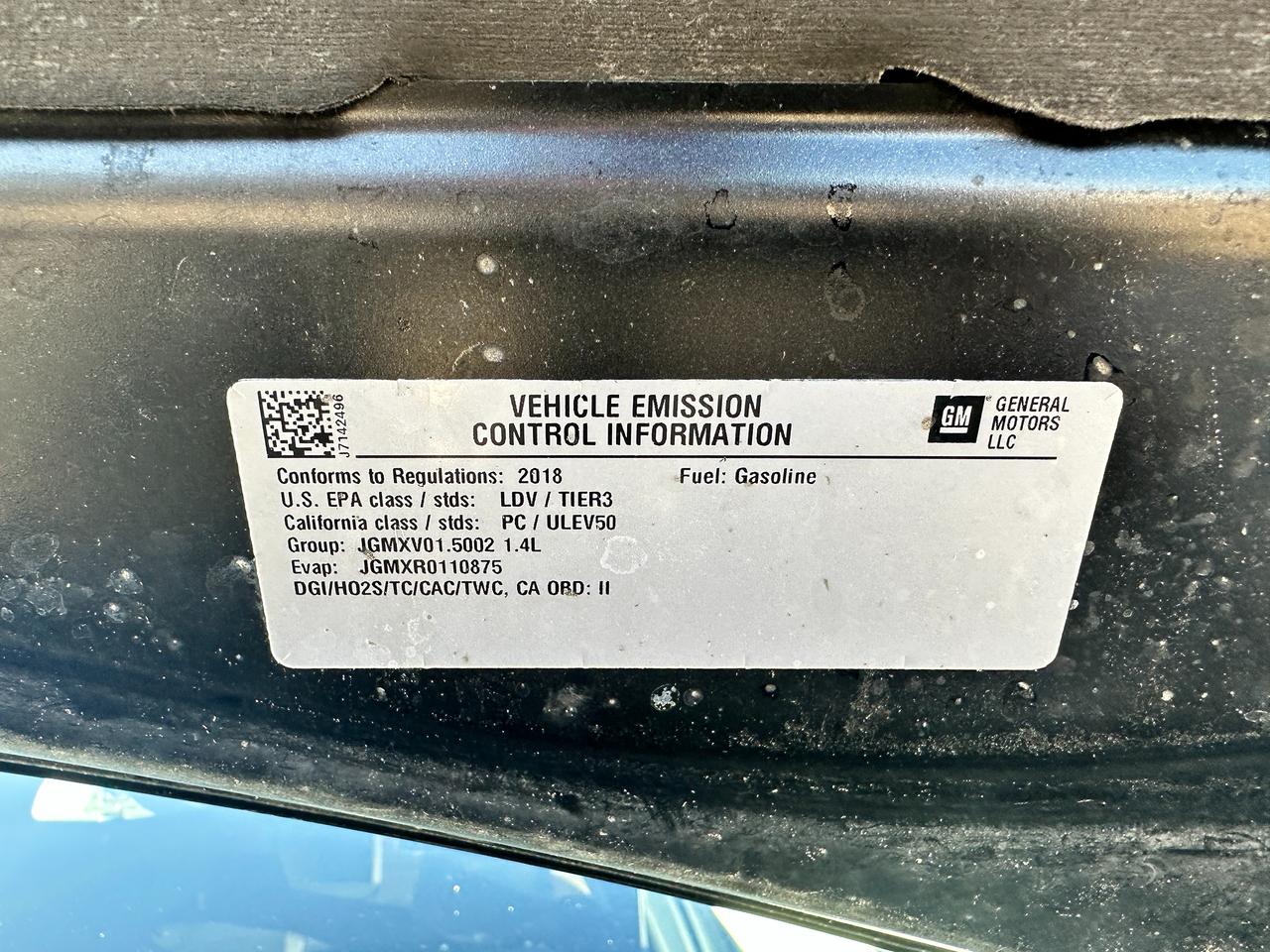 2018 Chevrolet Cruze LT Heated Cloth Sunroof BOSE XM BackupCam RemStart Photo