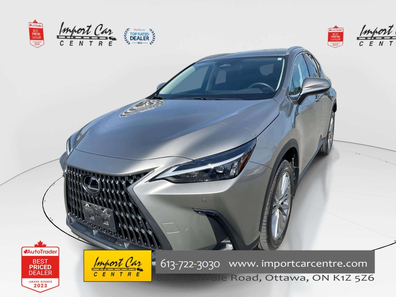 2023 Lexus NX 350 ONLY 9,516KMS!!  ULTRA PREMIUM, NULUXE, ROOF, 20 ALLOYS, HTD. & VENTED SEATS, HTD. STEER. WHEEL, BL Photo0