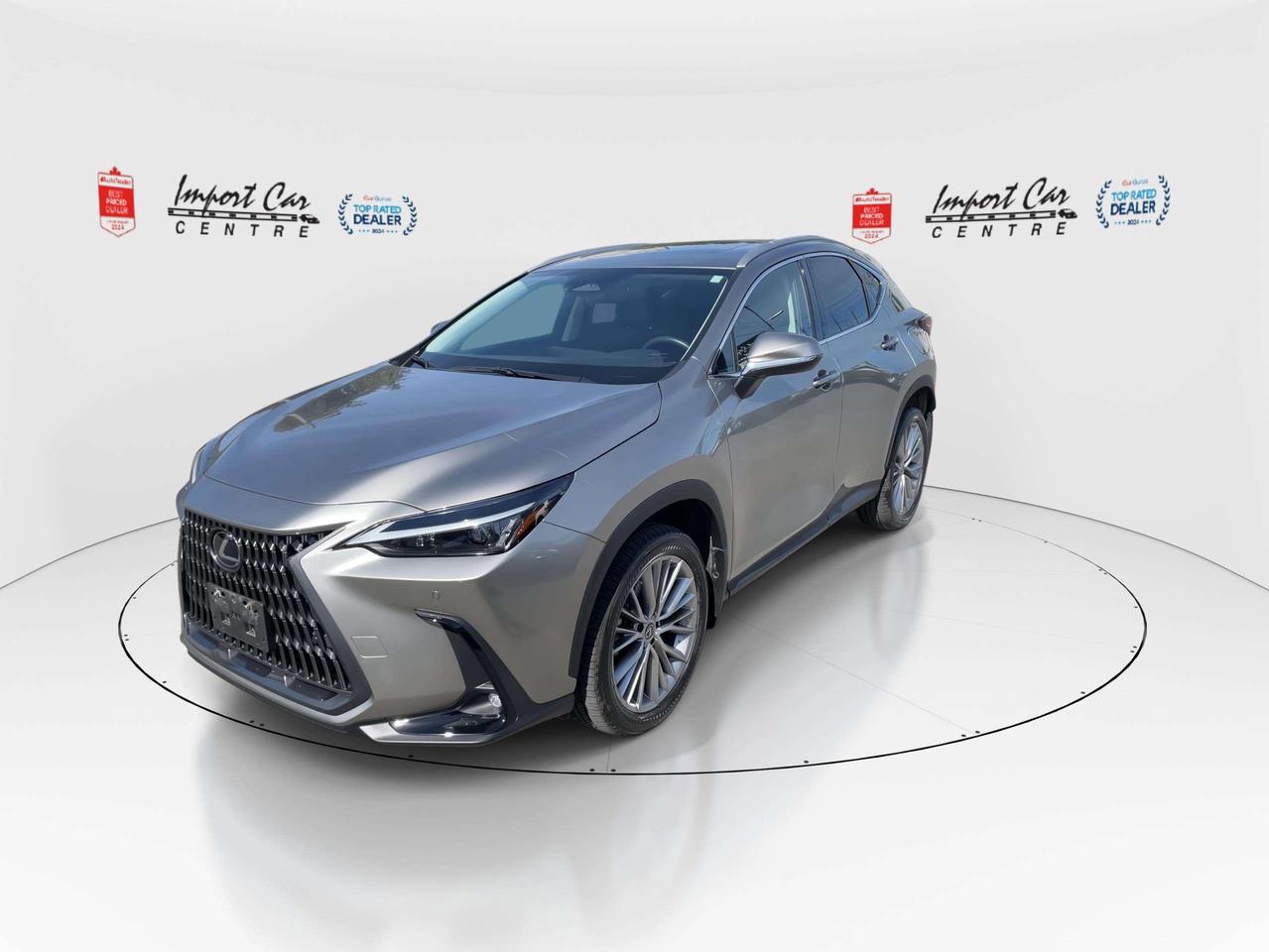 2023 Lexus NX 350 ONLY 9,516KMS!!  ULTRA PREMIUM, NULUXE, ROOF, 20 ALLOYS, HTD. & VENTED SEATS, HTD. STEER. WHEEL, BL Photo