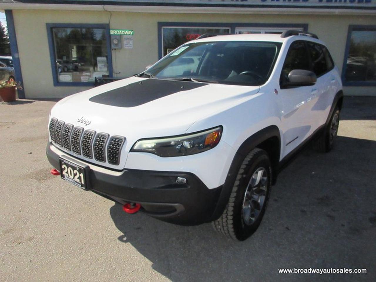 2021 Jeep Cherokee LOADED TRAIL-HAWK-MODEL 5 PASSENGER 3.2L - V6.. 4X4.. LEATHER.. HEATED SEATS & WHEEL.. BACK-UP CAMERA.. BLUETOOTH SYSTEM..