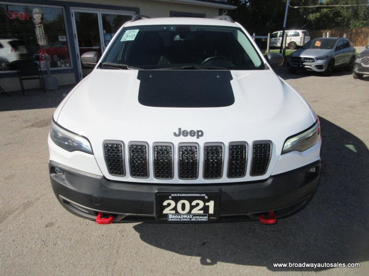 2021 Jeep Cherokee LOADED TRAIL-HAWK-MODEL 5 PASSENGER 3.2L - V6.. 4X4.. LEATHER.. HEATED SEATS & WHEEL.. BACK-UP CAMERA.. BLUETOOTH SYSTEM.. Photo