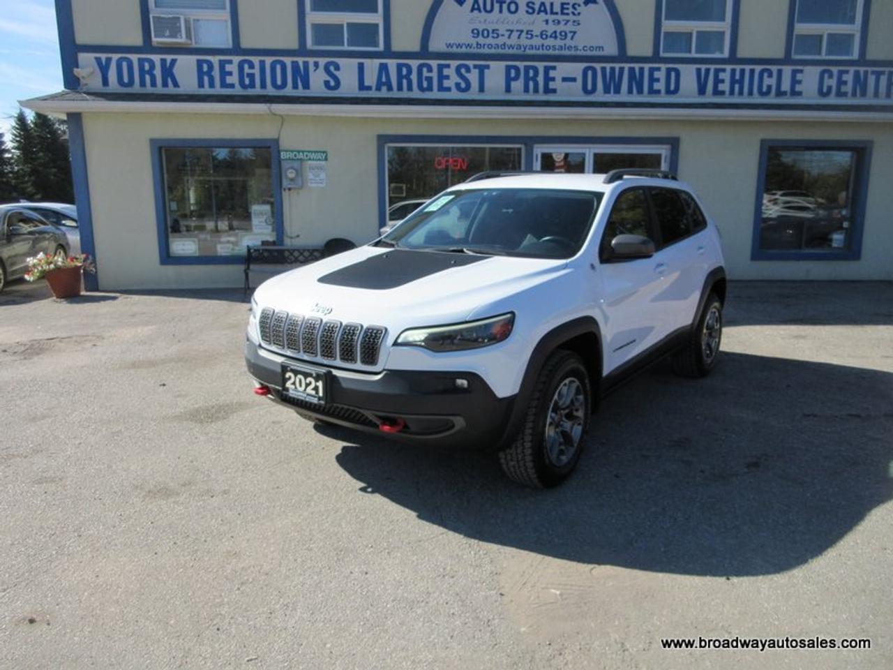 2021 Jeep Cherokee LOADED TRAIL-HAWK-MODEL 5 PASSENGER 3.2L - V6.. 4X4.. LEATHER.. HEATED SEATS & WHEEL.. BACK-UP CAMERA.. BLUETOOTH SYSTEM.. Photo2
