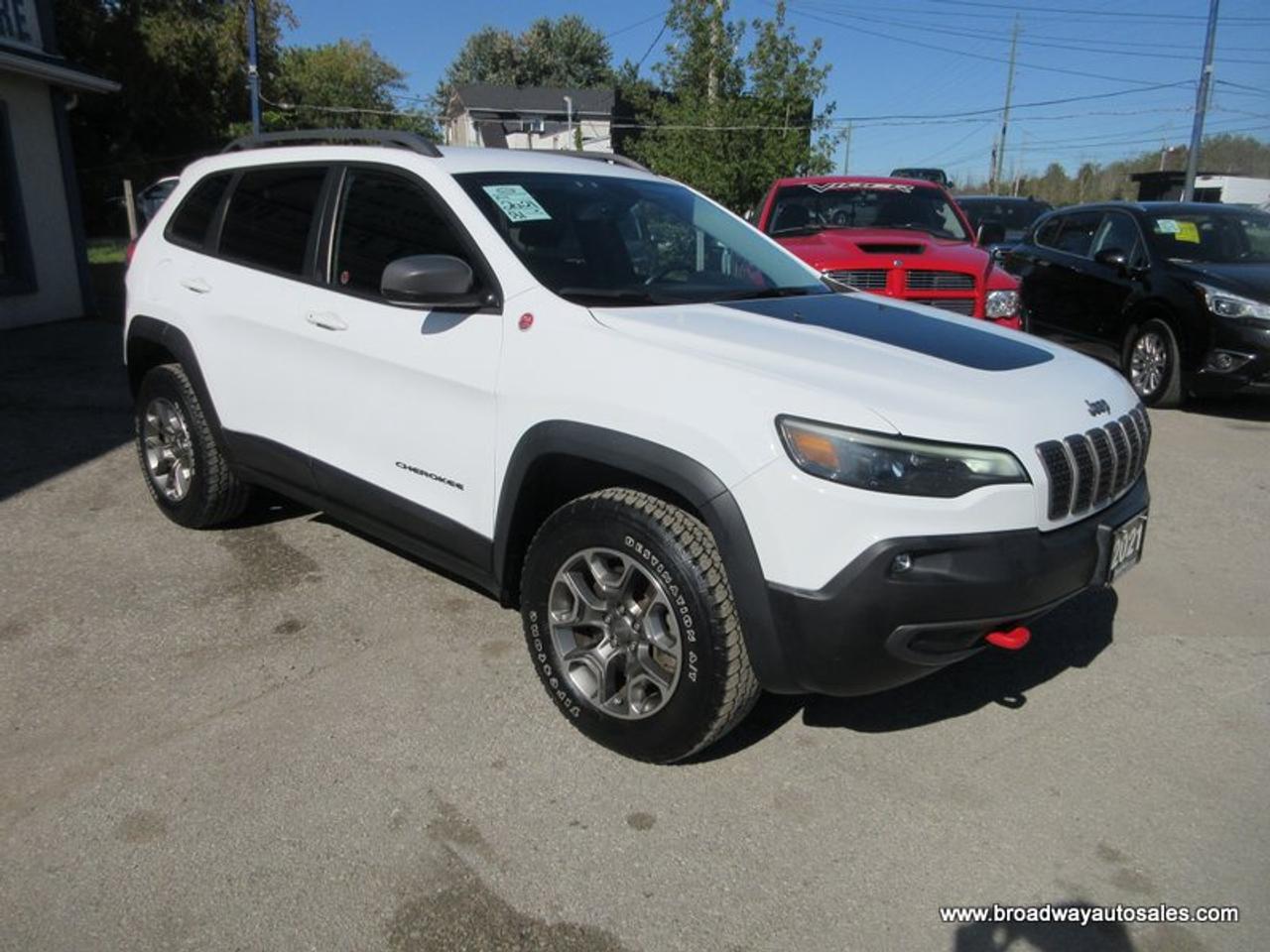 2021 Jeep Cherokee LOADED TRAIL-HAWK-MODEL 5 PASSENGER 3.2L - V6.. 4X4.. LEATHER.. HEATED SEATS & WHEEL.. BACK-UP CAMERA.. BLUETOOTH SYSTEM.. Photo