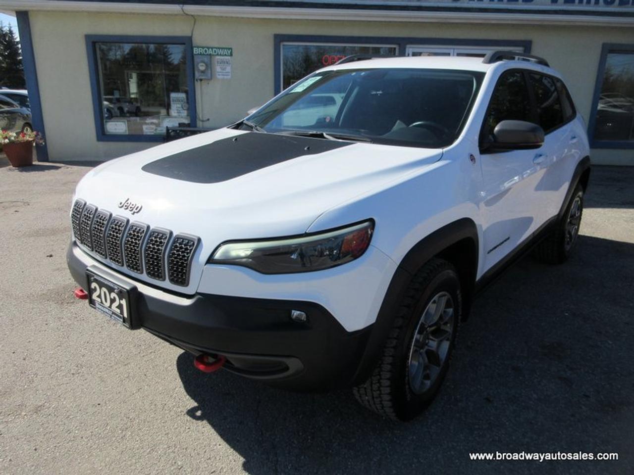 2021 Jeep Cherokee LOADED TRAIL-HAWK-MODEL 5 PASSENGER 3.2L - V6.. 4X4.. LEATHER.. HEATED SEATS & WHEEL.. BACK-UP CAMERA.. BLUETOOTH SYSTEM.. Photo