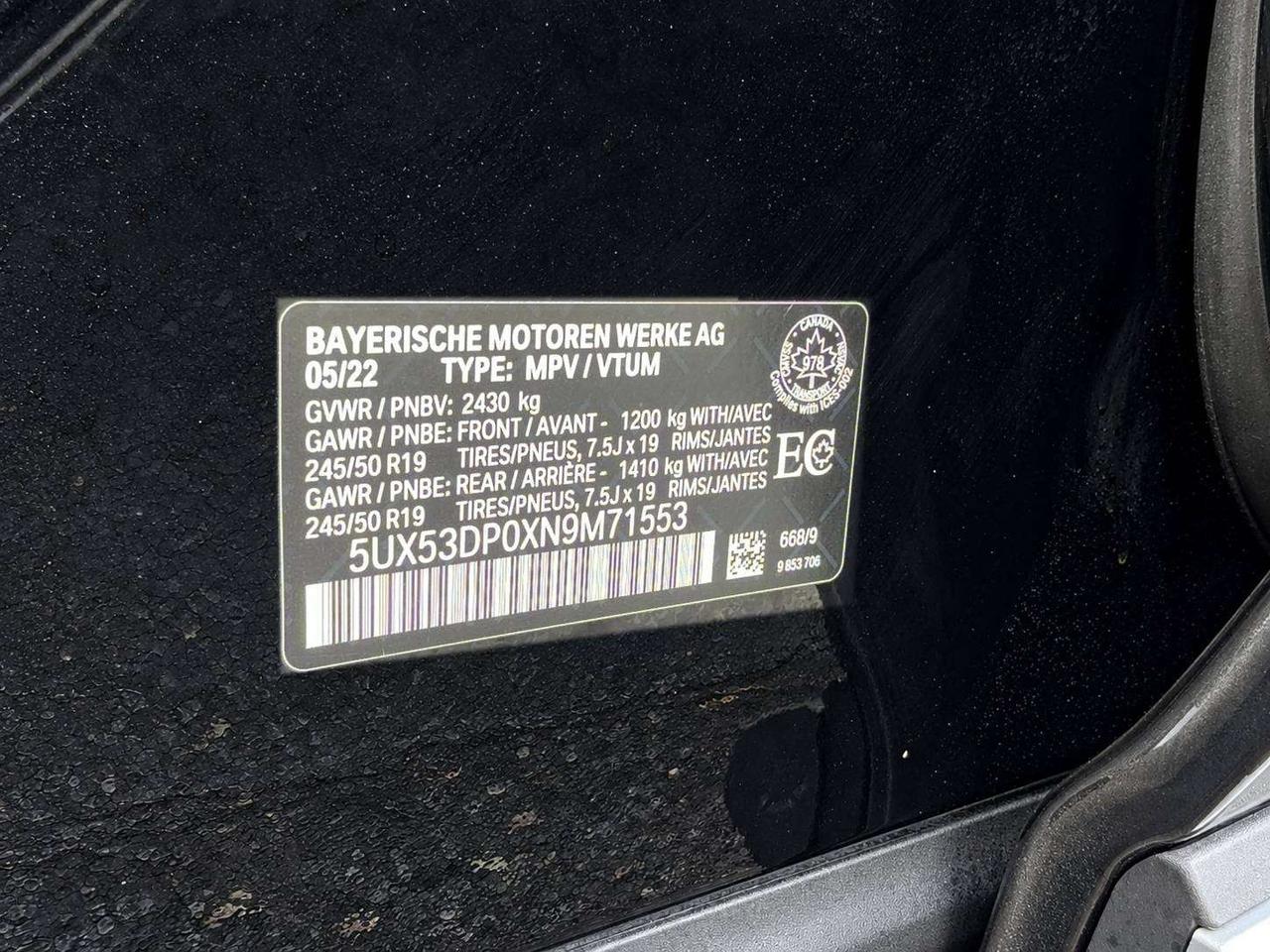 2022 BMW X3 xDrive 30i | Premium Essential | Panoroof | AWD Photo