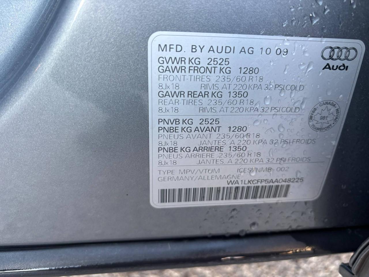 2010 Audi Q5 Quattro 4dr 3.2L Premium Photo