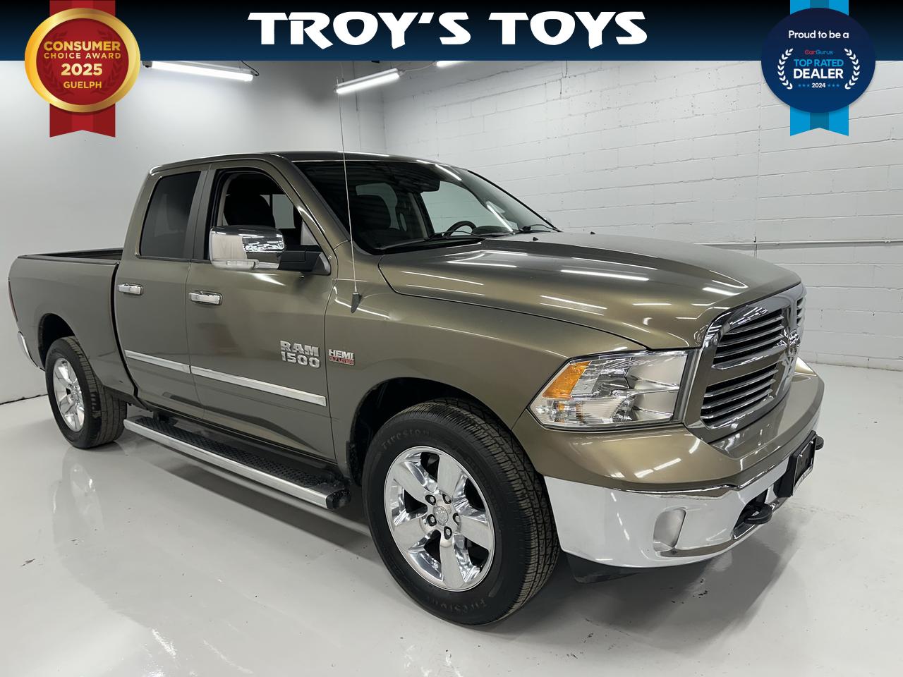 Green 2014 RAM 1500 Pickup Truck Four-Wheel Drive Automatic