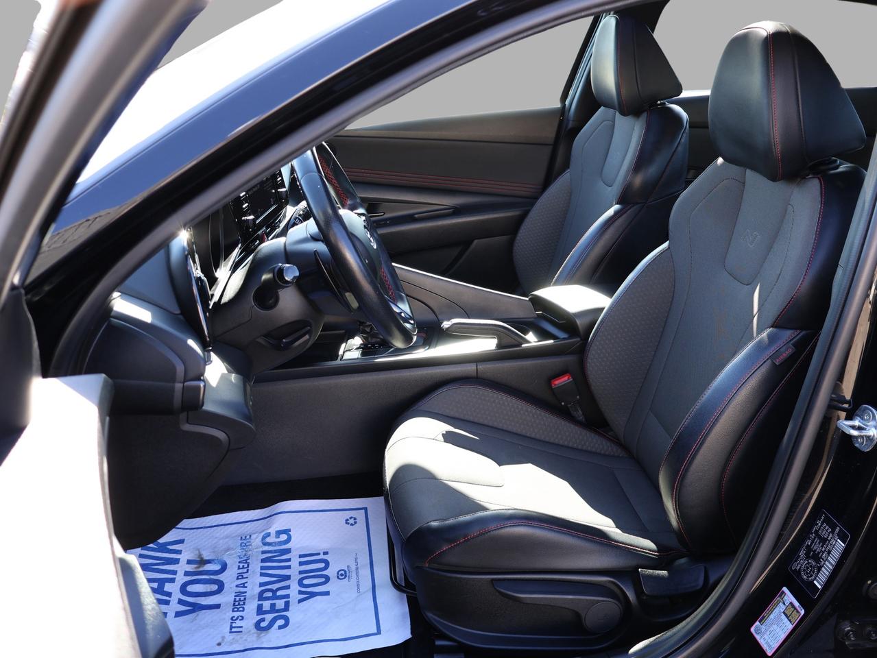 2021 Hyundai Elantra N-LINE *1 OWNER* CAMERA NAV BLUETOOTH LEATHER HEATED SEATS SUNROOF CRUISE ALLOYS Photo