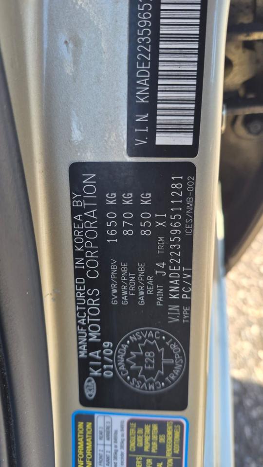 2009 Kia Rio EX, AUTO, SEDAN, ONLY 50,000KMS, 4 CYL, CERTIFIED Photo