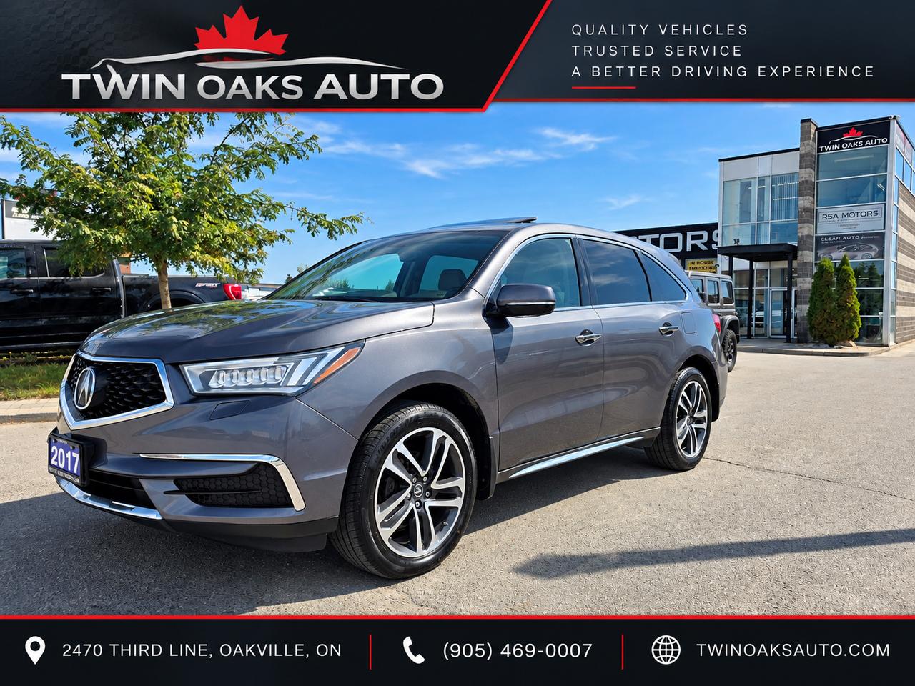 Gray 2017 Acura MDX SUV / Crossover  Automatic