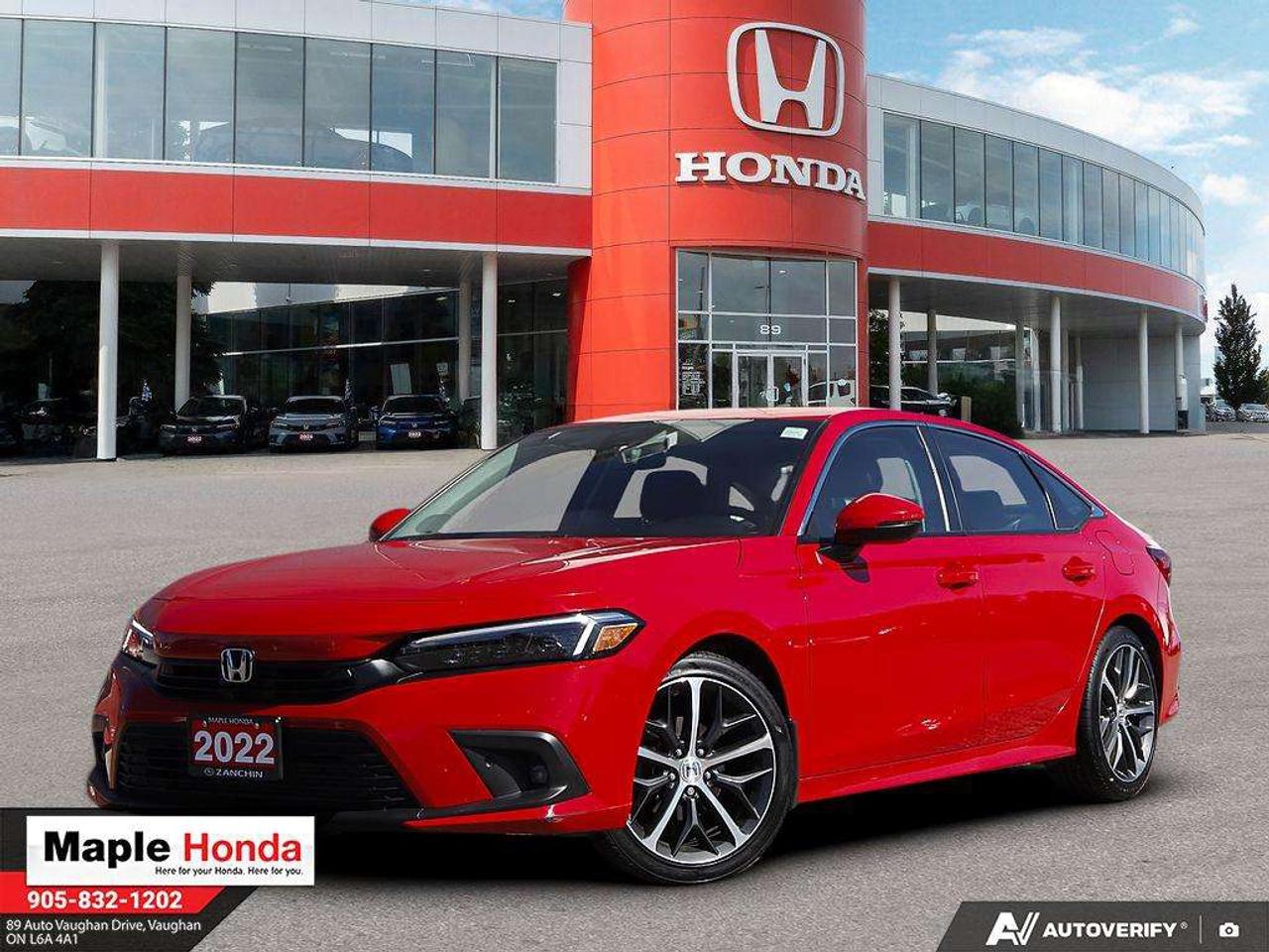 2022 Honda Civic Leather | Carplay | Blind Spot | Sunroof| Photo0