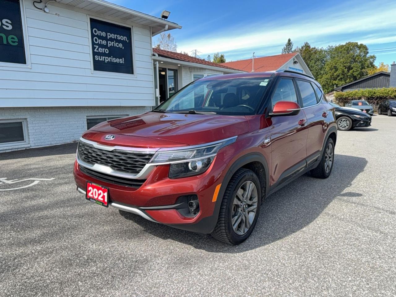 2021 Kia Seltos EX-HEATED LEATHER SEATS-SUNROOF-DRIVE ASSIST-APPLE CARPLAY-LOADED Photo1