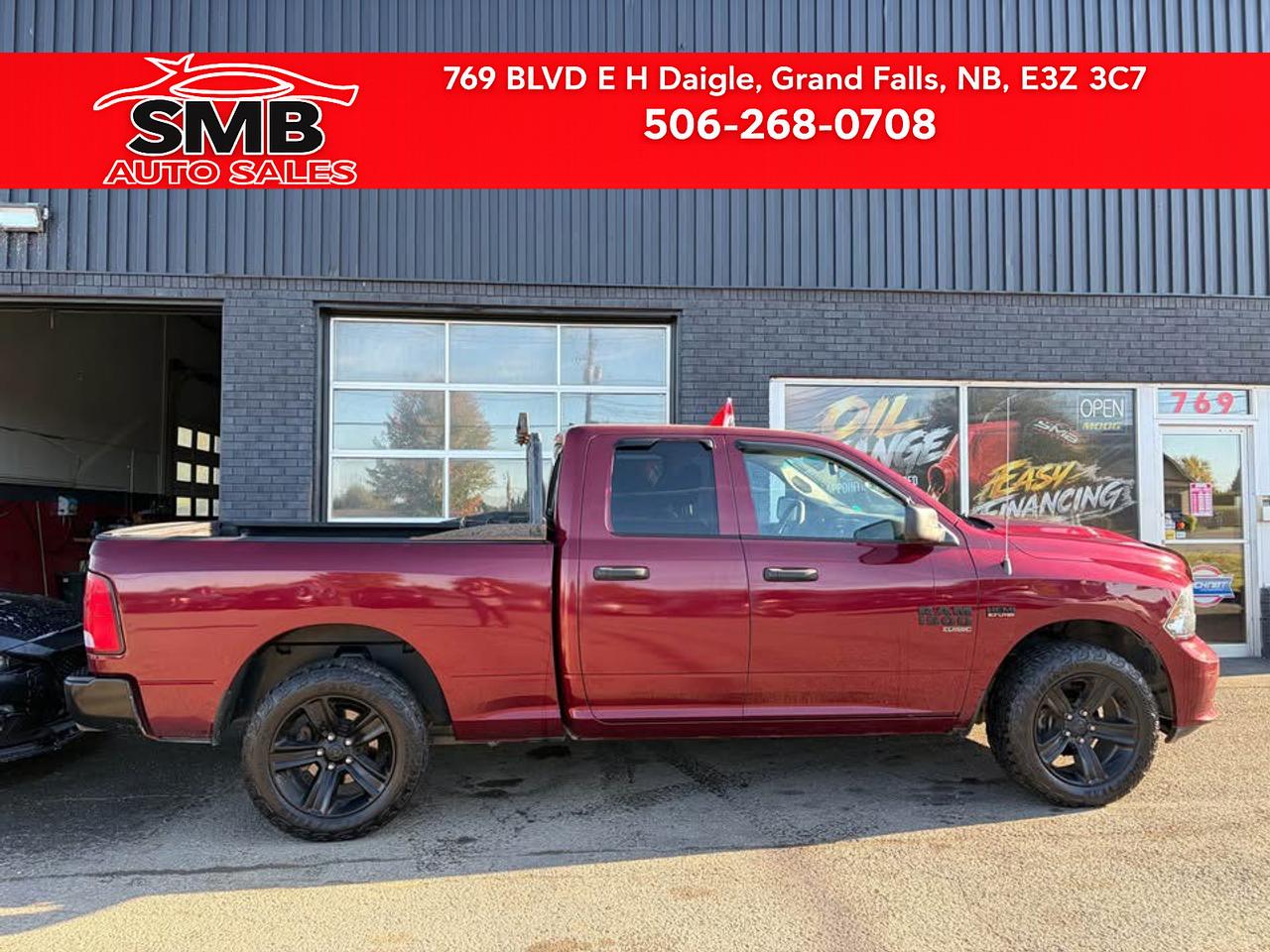 Red 2019 RAM 1500 Pickup Truck Four-Wheel Drive Automatic