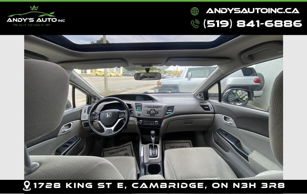 2012 Honda Civic ! SUNROOF ! POWER WINDOWS ! KEYLESS ENTRY ! EX ! SUNROOF ! POWER WINDOWS ! KEYLESS ENTRY ! Photo