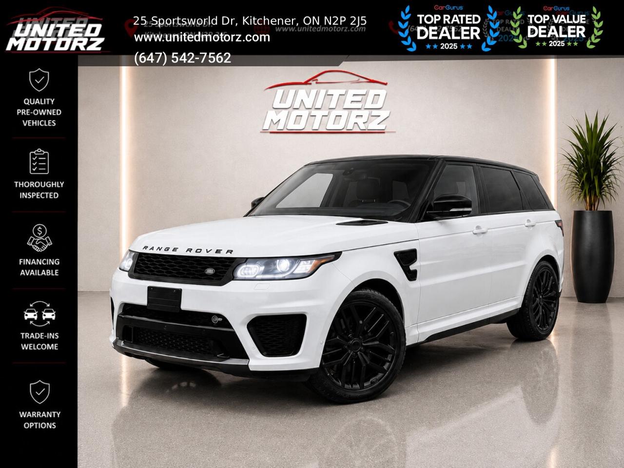 2016 Land Rover Range Rover Sport SVR 5L V8 550 hp 4WD~CERTIFIED~NO ACCID Photo