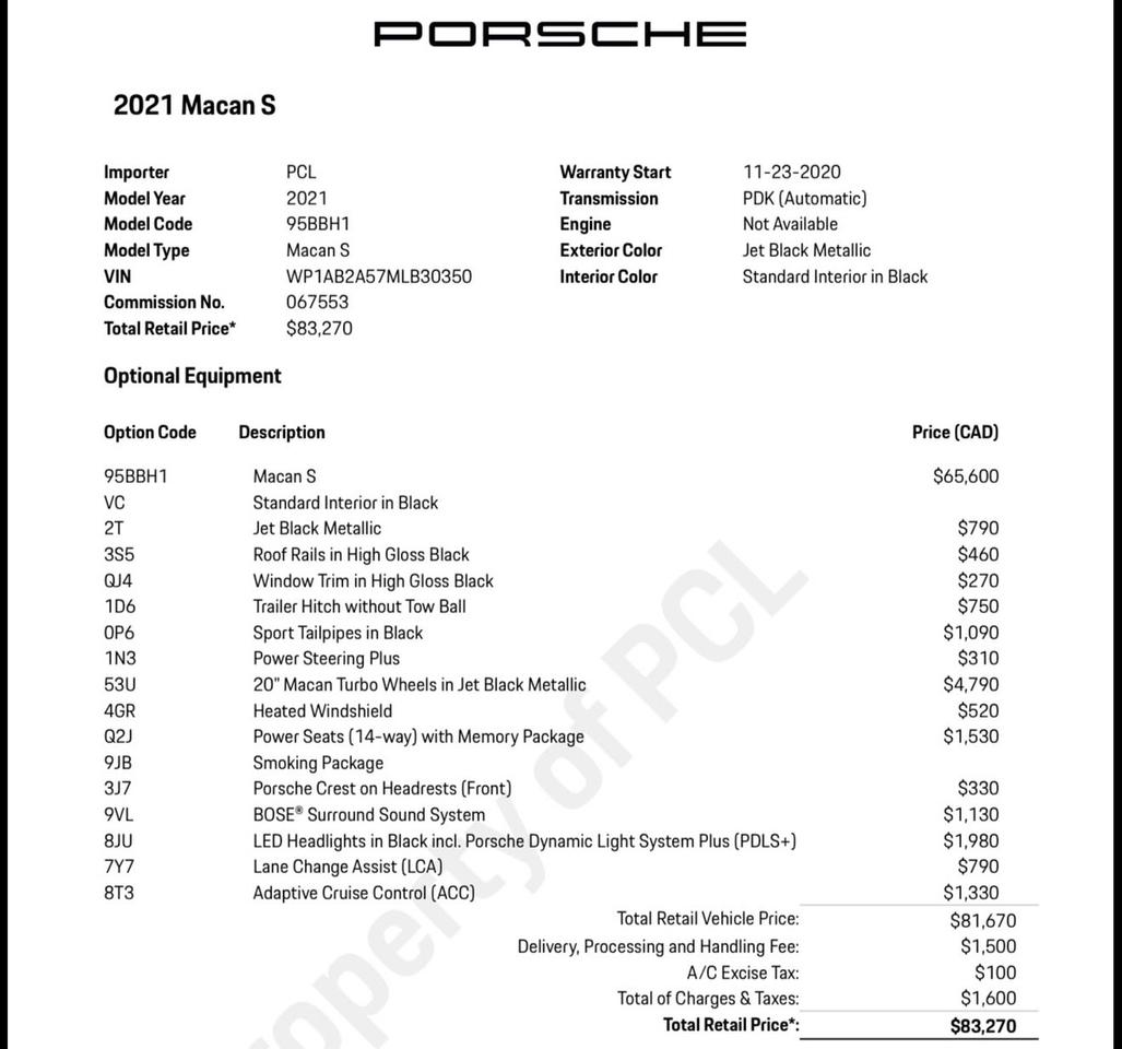 2021 Porsche Macan S|PDLS+|CCF Photo