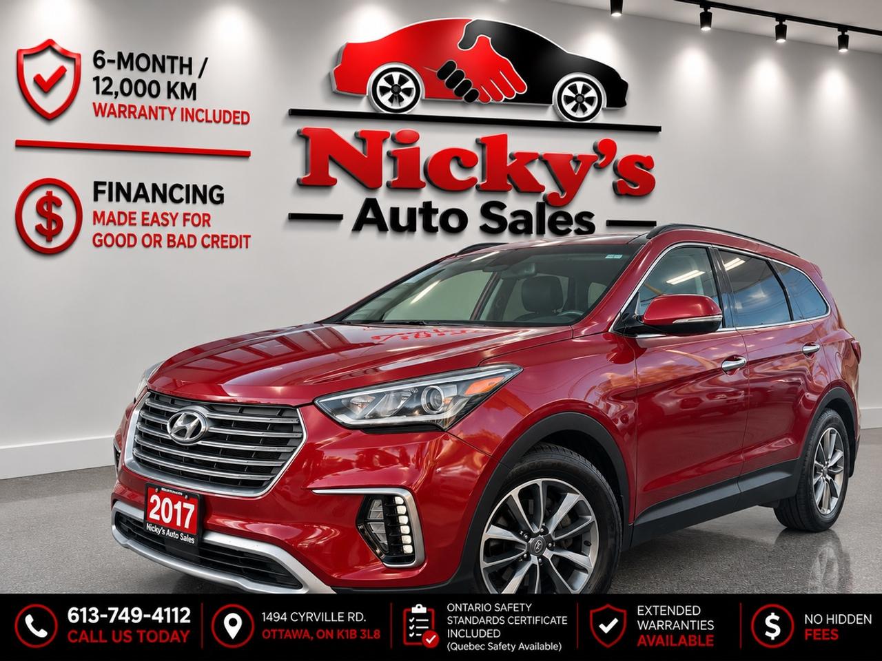 2017 Hyundai Santa Fe XL AWD - LUXURY - NAVI - PANO ROOF - R.CAM - 6 SEATER! Photo
