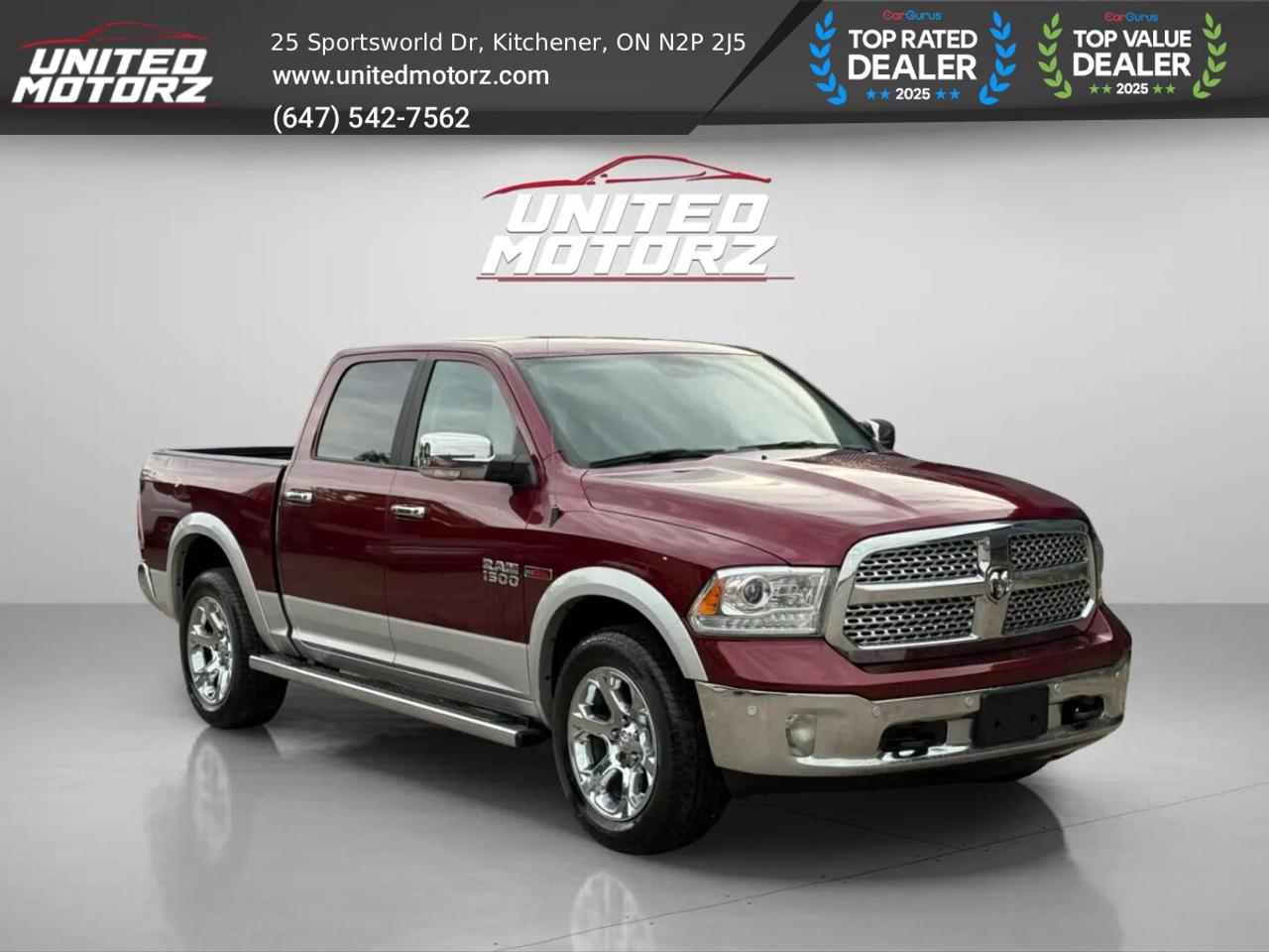 2017 RAM 1500 Laramie ECO DIESEL CREW CAB 4WD 3.0L~CERTIFIED Photo