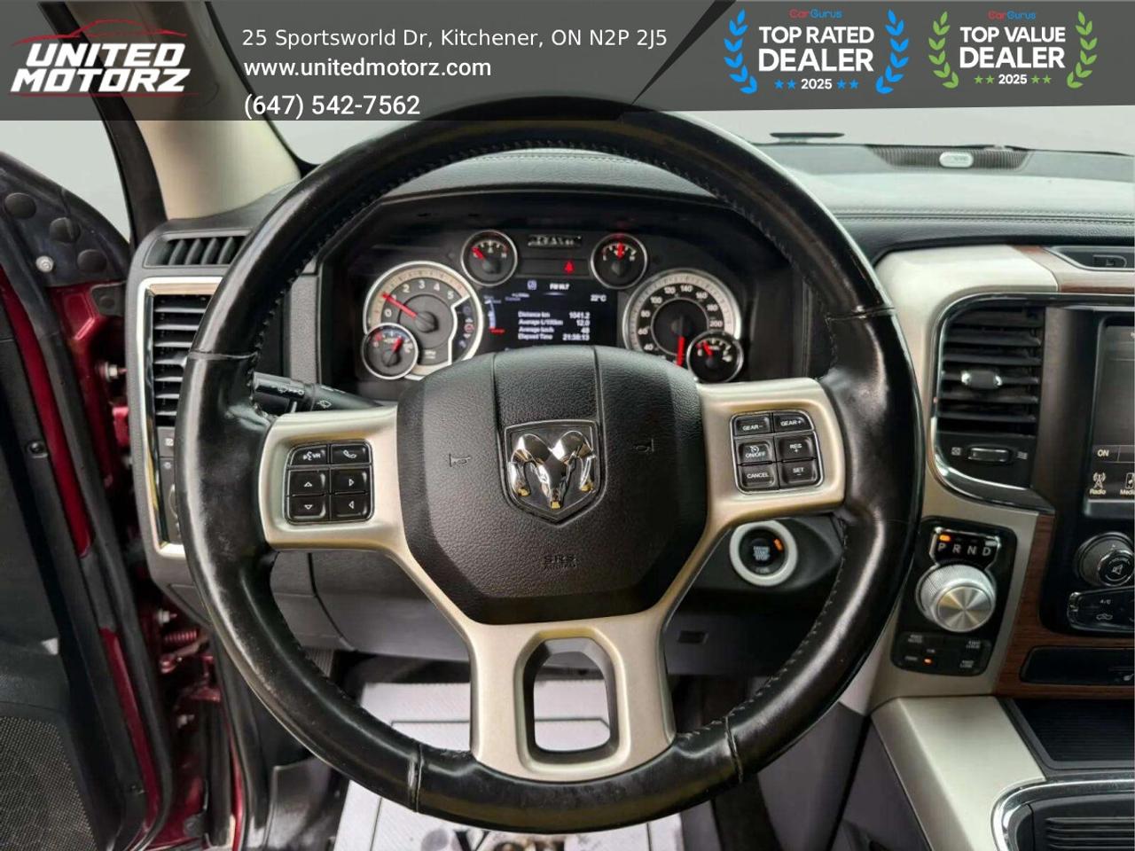 2017 RAM 1500 Laramie ECO DIESEL CREW CAB 4WD 3.0L~CERTIFIED Photo