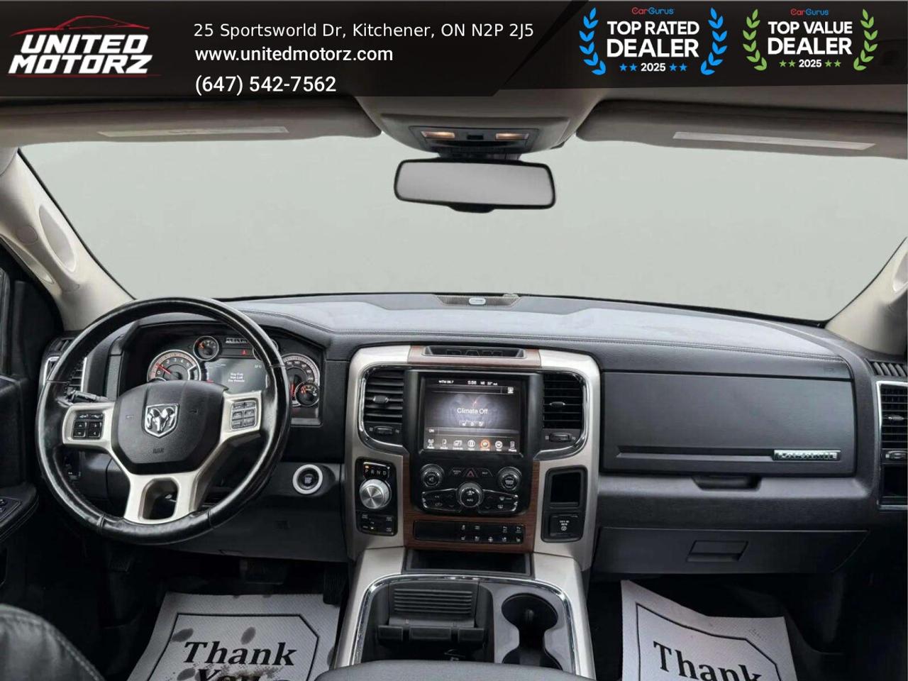 2017 RAM 1500 Laramie ECO DIESEL CREW CAB 4WD 3.0L~CERTIFIED Photo