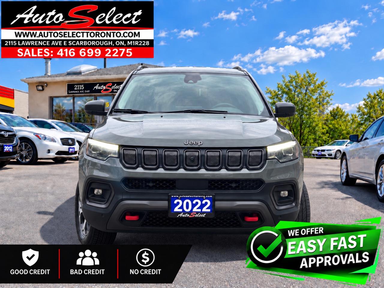 2022 Jeep Compass Trailhawk Elite - 4x4 - Apple Carplay - Leather - Clean CP Photo5