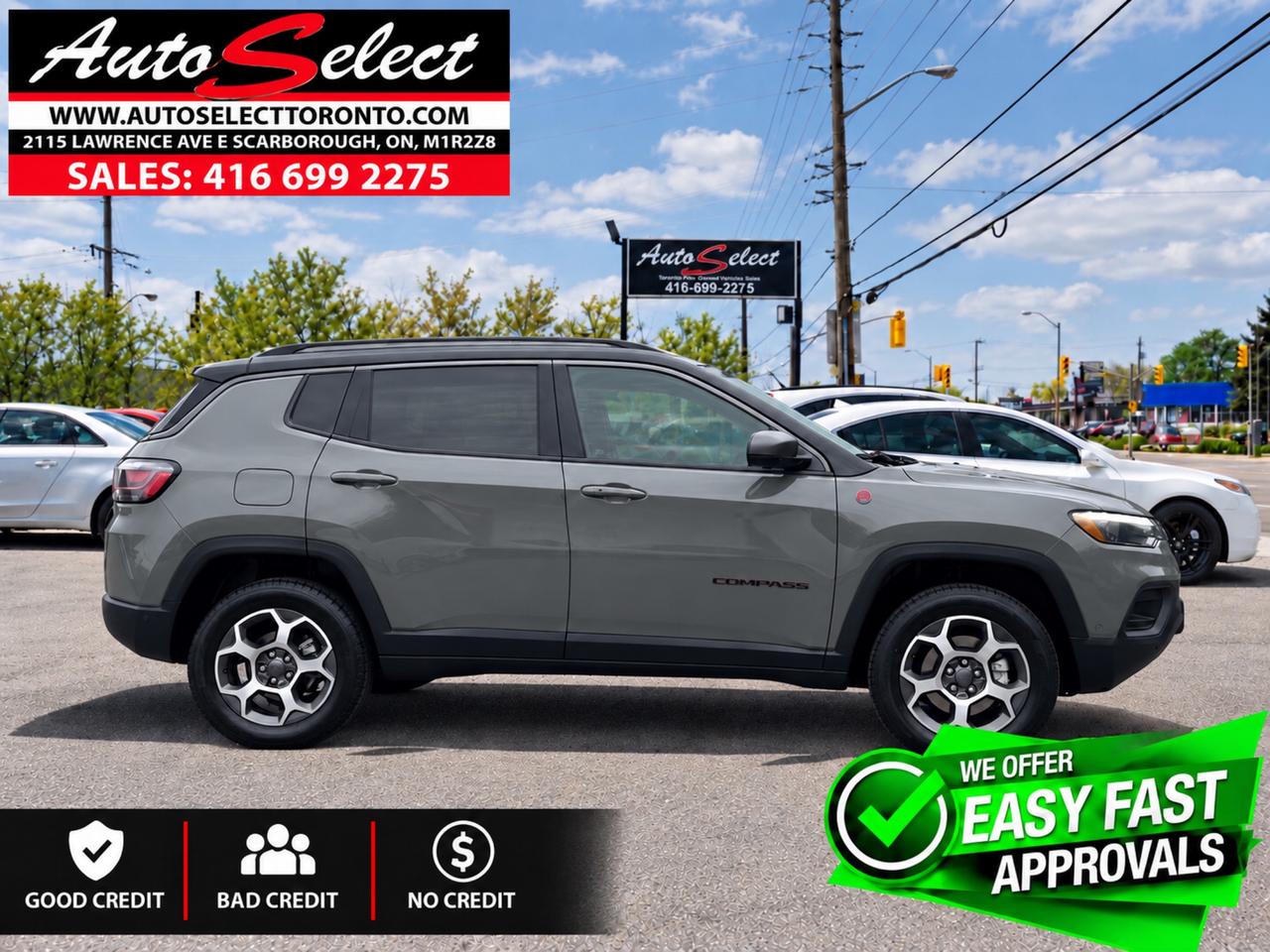 2022 Jeep Compass Trailhawk Elite - 4x4 - Apple Carplay - Leather - Clean CP Photo