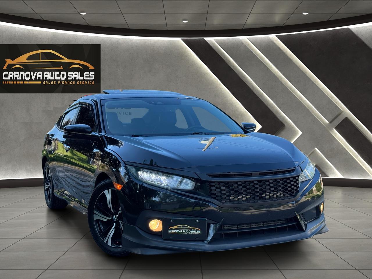 2016 Honda Civic Touring+Leather+Roof+GPS+Adaptive Crise+LKA Photo