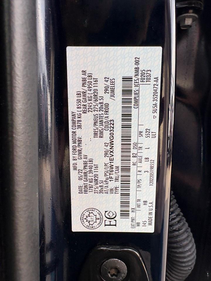 2022 Ford F-150 Lightning Lariat 4WD SuperCrew 5.5' Box Photo