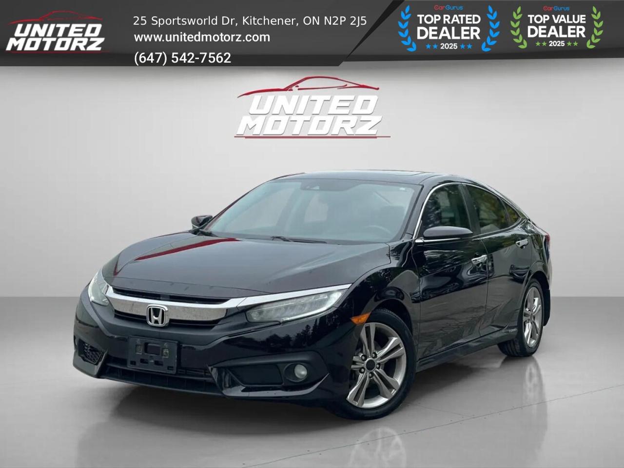 2016 Honda Civic CVT Touring FWD 1.5L~SAFETY CERTIFIED~ Photo