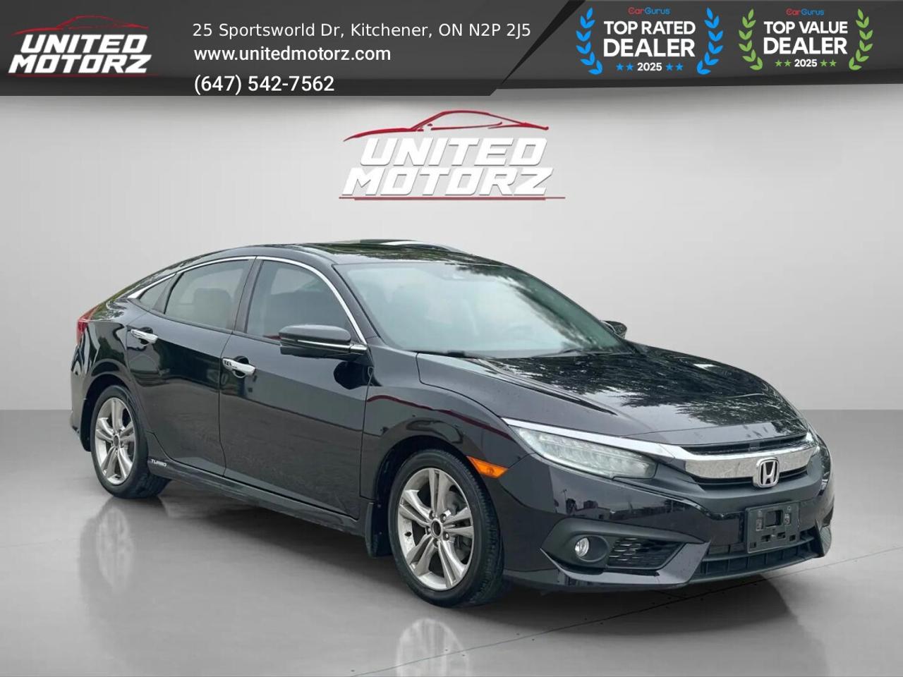 2016 Honda Civic CVT Touring FWD 1.5L~SAFETY CERTIFIED~ Photo